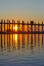 U Bein bridge, Mandalay, Myanmar Royalty Free Stock Photo