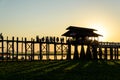 U Bein Bridge at sunset, Amarapura