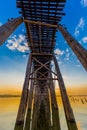 U Bein Bridge Taungthaman Lake Amarapura  Myanmar Royalty Free Stock Photo