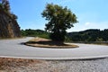 U-curve of a serpentine road in HunsrÃÂ¼ck during summer