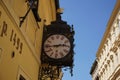 U Fleku Pivovar Restaurant, Beer Hall and Brewery Entrance with Clock. One o the Oldest Royalty Free Stock Photo