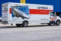 U-Haul Rental Truck in Parking Lot Royalty Free Stock Photo