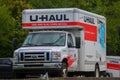 U-HAUL 15\' Truck parked at the pickup location at the rental office.
