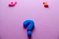 `u ? i` what do you think about me, word Close-up shot selective focus colorful, magnetic letters with romantic question for Royalty Free Stock Photo