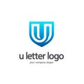 U letter logo design