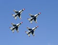 U.S. Air Force Thunderbirds Formation Flying at Sun n Fun 2022 Royalty Free Stock Photo