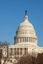 U.S. Capitol Dome Rear Face against Clear Blue Sky Royalty Free Stock Photo