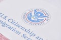 U.S. Citizenship and Immigration Services Royalty Free Stock Photo