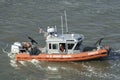 U.S. Coast Guard Patrols the Hudson River in New York City