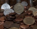 Rusty nuts and bolts and U.S. coins