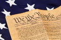 U.S. Constitution and Stars Royalty Free Stock Photo