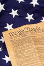 U.S. Constitution and Stars - vertical Royalty Free Stock Photo