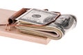 U.S. dollars bills in a mousetrap Royalty Free Stock Photo