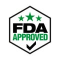 U.S. Food and Drug Administration FDA approved vector stamp