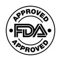 U.S. Food and Drug Administration FDA approved vector stamp Royalty Free Stock Photo