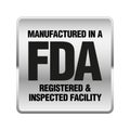 U.S. Food and Drug Administration FDA registered and inspected facility vector logo