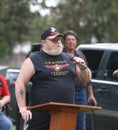 U.S. Marine speaking at Memorial Day Service