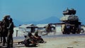 U.S. Marine ARVN Combined Action Company Outpost in Vietnam, ca1967 Royalty Free Stock Photo