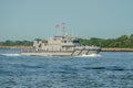 U.S. Naval Academy Yard Patrol Craft YP706 in New York\'s harbor during parade of ships at the 35th annual Fleet Week in NYC