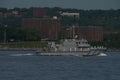 U.S. Naval Academy Yard Patrol Craft YP706 in New York\'s harbor during parade of ships at the 35th annual Fleet Week in NYC