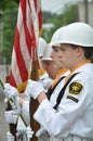 U.S. Naval Sea Cadets at Memorial Day Ceremony Royalty Free Stock Photo