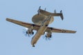 U.S. Navy E-2 Hawkeye Flying Around Palmdale, California Royalty Free Stock Photo