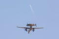 U.S. Navy E-2 Hawkeye Flying Around Palmdale, California Royalty Free Stock Photo
