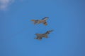 U.S. Navy`s Flight training with old and new aircraft next to each other in the air of San Diego Royalty Free Stock Photo