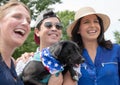 U.S. Rep. Tulsi Gabbard with voters in Amherst, New Hampshire, USA, on July 4, 2019