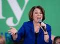 U.S. Senator Amy Klobuchar speaks in Nashua, N.H., USA, during the New Hampshire primary, on February 9, 2020.