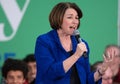 U.S. Senator Amy Klobuchar speaks in Nashua, N.H., USA, during the New Hampshire primary, on February 9, 2020.