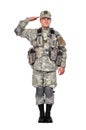 U.S. soldier salutes Royalty Free Stock Photo