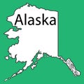 U.S. State of Alaska map. Vector illustration