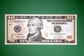 U.S. ten dollar bill Royalty Free Stock Photo