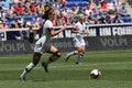 U.S. Women`s National Soccer Team captain Alex Morgan #13 in action during friendly game against Mexico