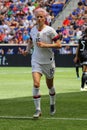 U.S. Women`s National Soccer Team forward Megan Rapinoe #15 in action during friendly game against Mexico Royalty Free Stock Photo