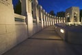 U.S. World War II Memorial commemorating World War II in Washington D.C. at dusk Royalty Free Stock Photo