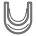 U shape bend pipe icon outline vector connecting plumbing system