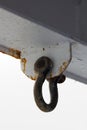 A u-shaped clevis fastener on a boat. Royalty Free Stock Photo