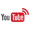 YouTube Icon Logo Illustrated on white background. Royalty Free Stock Photo