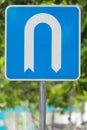 U-turn allowed road sign