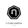 u turn arrow icon in trendy design style. u turn arrow icon isolated on white background. u turn arrow vector icon simple and Royalty Free Stock Photo