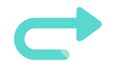 UTurn Right Arrow Redo, Forward Step, or Continue Loop, vector design Generative AI Royalty Free Stock Photo