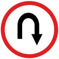 U turn sign