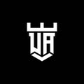 UA Logo Letter Castle Shape Style