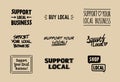 Support Your Local Small Business Icon Set Royalty Free Stock Photo