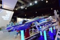 UAC Sukhoi SU-35 multi-role fighter and other models on display at Singapore Airshow