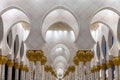 UAE, ABU DHABI 12 November 2023: Amazing interior of Sheikh Zayed Grand Mosque, Abu Dhabi, United Arab Emirates