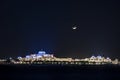 UAE/ABUDHABI 18 DEZ 2018 - Night photography, long exposure of the Abu Dhabi palace. UAE Royalty Free Stock Photo