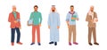 UAE citizens, modern muslim businessman isolated, arabian national